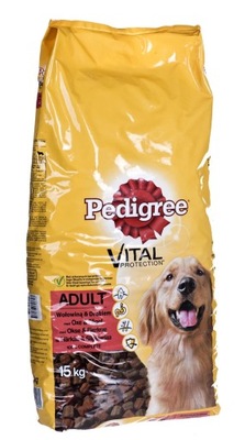 PEDIGREE Adult wołowina z drobiem 15kg sucha