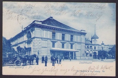 Królewiec Teatr Miejski - Konigsberg 1903 rok