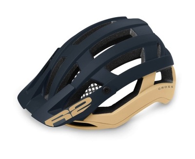 Kask R2 Cross Granatowo-Beżowy L