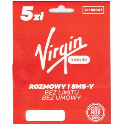 Starter Virgin Mobile Karta SIM Card 5PLN