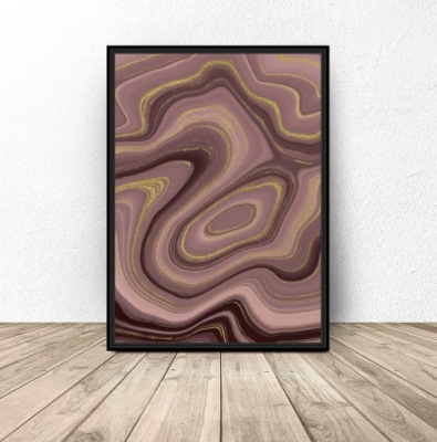 Plakat art deco "różowa abstrakcja" 30x40 300mm x 400mm фото №1