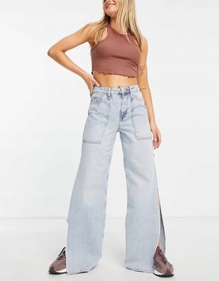 River Island JEANSY Z ROZPORKAMI 40