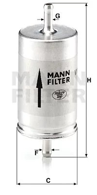 FILTRO COMBUSTIBLES MANN WK410  