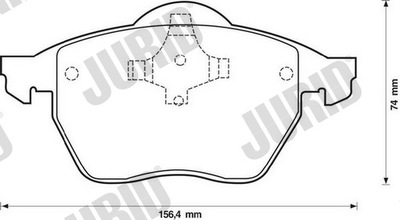 ZAPATAS DE FRENADO PARTE DELANTERA JURID 571921J  