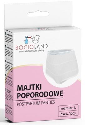 BOCIOLAND majtki poporodowe L wielorazowe siateczkowe