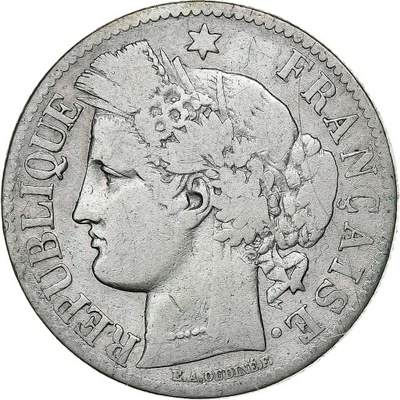 Francja, 2 Francs, Cérès, 1873, Paris, Srebro, F(1