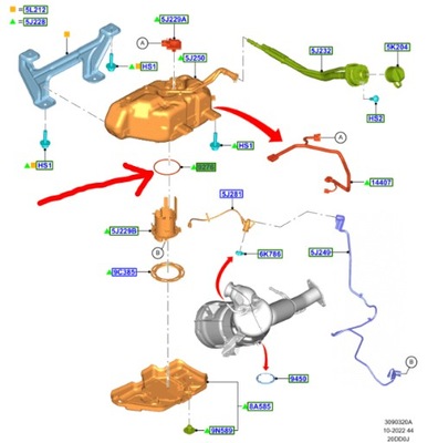 Прокладка бака adblue transit / custom 2016- фото №1