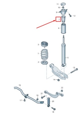 Audi a5 f5 задний shock абсорбер jounce бампер 8w0512131l фото №1