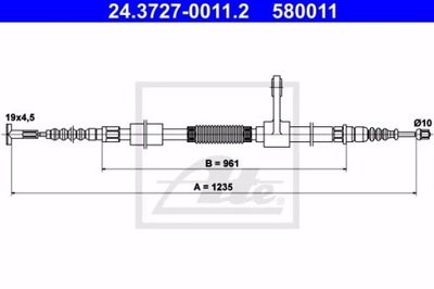 ATE 24.3727-0011.2 CIĘGŁO, ТОРМОЗ СТОЯНОЧНИЙ