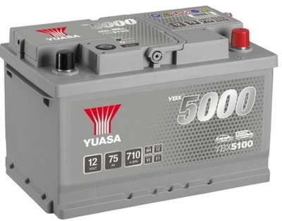 АККУМУЛЯТОР YUASA YBX 5100 12V 75AH 710A P+