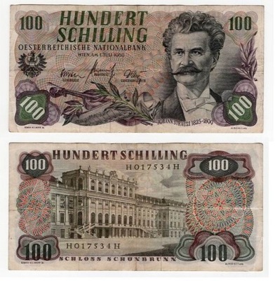 AUSTRIA 1960 100 SCHILLING