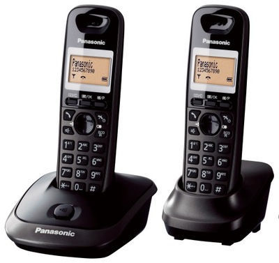 Panasonic KX-TG2512 czarny [telefon 2 słuchawki]