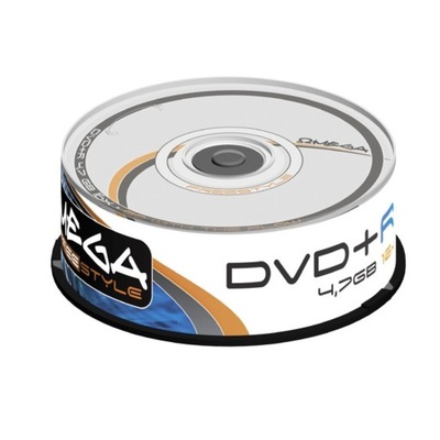Omega Płyty DVD+R 4.7 GB 16x 25 sztuk