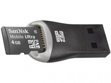 Karta pamięci microSDHC SanDisk 4GB Ultra plus adapter usb