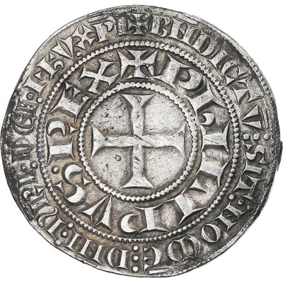 Francja, Philip III, Gros Tournois, 1270-1286, AU(