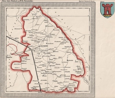 PLESZEW. Mapa ziemskiego powiatu 1911