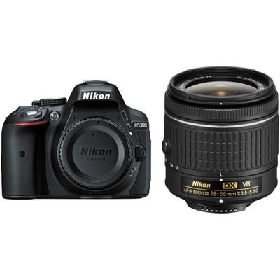 Lustrzanka Nikon D5300 korpus +18-55 Af-p DX Vr
