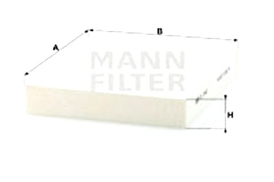 MANN-FILTER FILTRO CABINAS BUICK LAE CADILLAC SRX CHEVROLET AVEO CRUZE  