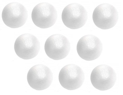 KULA STYROPIANOWA 6CM BOMBKI STYROPIANOWE 10 SZT