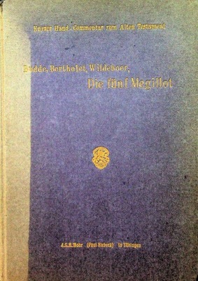 Die Funf Megilloth 1898 r.