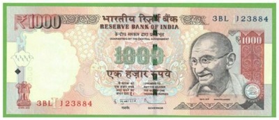 INDIE 1000 RUPEES 2013 L P-107 UNC