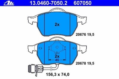 ZAPATAS DE FRENADO PARTE DELANTERA AUDI A6 -97, AUDI 100 90-  