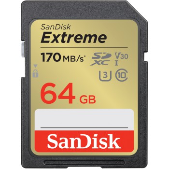 SanDisk SDXC EXTREM 64GB R170/W80 UHS-I;C10;U3;V30