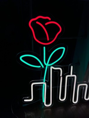 "Róża" Napis Neon Led Ledon Neon Flex