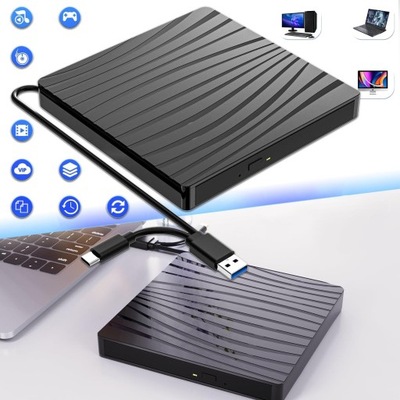 ZEWNĘTRZNY PRZENOŚNY NAPĘD DVD CD, USB 3.0 NAGRYWARKA, ODTWARZACZ PŁYT