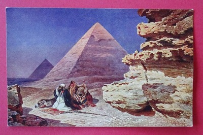 EGIPT - Giza - Piramidy #Z2149# typy, etnografia, modlitwa, piramida