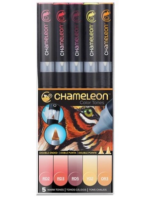 Markery Chameleon 5 WARM TONES SET