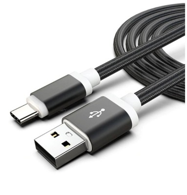 KABEL USB TYP C NYLON 1 METR 2.0A ŁADOWANIE