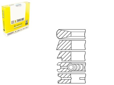 КОЛЬЦА ПОРШНЕВЫЕ MERCEDES MERCEDES LP NG O 302 O 309 OF T2 L