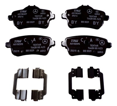Mercedes gls ml slc slk гальмівні колодки гальмівні задня оригінальний номер фото №1