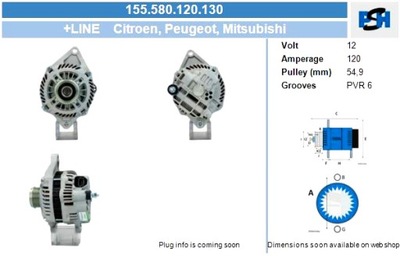 BV PSH ALTERNADOR MITSUBISHI 120A ALTERNADOR  