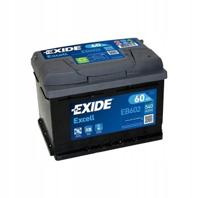 Exide Excell EB602 12V 60Ah 540A 