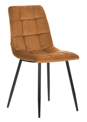 Krzesło tapicerowane welurowe BRUNO velvet cynamon