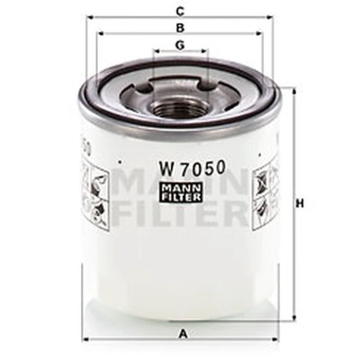 FILTRO ACEITES MANN-FILTER EN 7050  