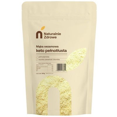 Mąka sezamowa keto pełnoziarnista pełnotłusta 1kg