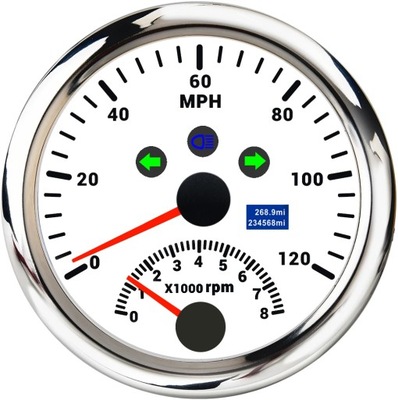 85MM СПІДОМЕТР GPS 120 KM/H 200 KM/H Z OBROTOMIERZEM 8000RPM D~30449