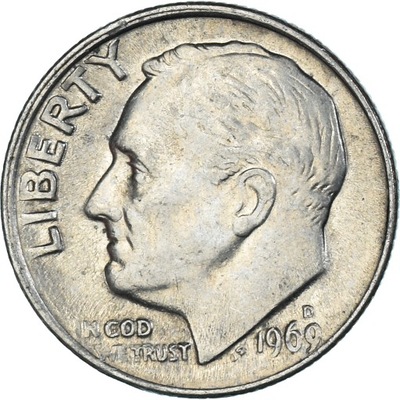 Moneta, USA, Dime, 1969