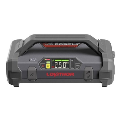 LOKITHOR BATERÍA JUMP ARRANCADOR LITOWY 2500A 12V COMPRESOR LINTERNA DIODO LUMINOSO LED  