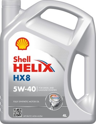 Olej silnikowy syntetyczny helix hx8 4 l 5W-40