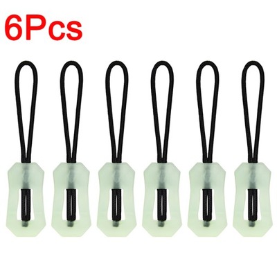 6 sztuk Luminous Zipper Pull zamki uchwyt liny pcv