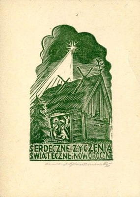 drzeworyt Kazimierz Wiszniewski: Życzenia z 1941