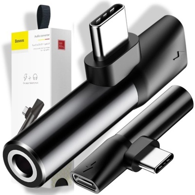 BASEUS PRZEJŚCIÓWKA KONWERTER USB C / AUX mini Jack 3.5 mm ADAPTER AUDIO