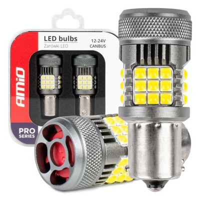 AMIO LEMPUTĖS LED CANBUS PRO LED P21W R10W R5W 36SMD 12V 24V AMIO-03722 