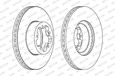 DISCOS DE FRENADO PARTE DELANTERA FERODO DDF1554  