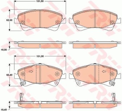 КОЛОДКИ HAM. TOYOTA P. VERSO 09-