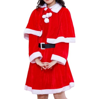 Sukienka Świętego Mikołaja Kostium Świętego Mikołaja na karnawał z szalem